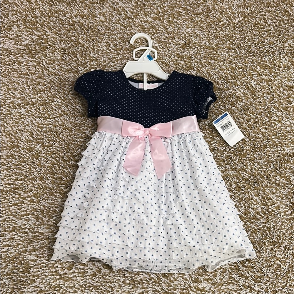 Bonnie Baby Navy and Pink Formal Dress